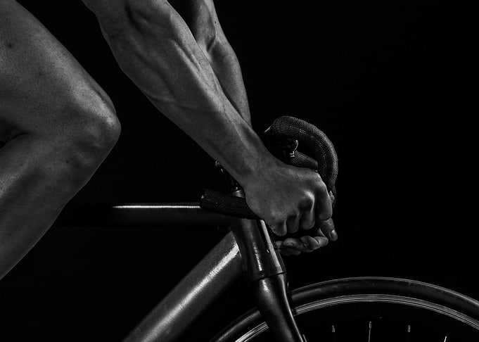 Biking In Black And White