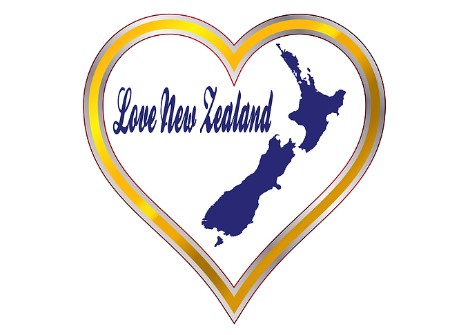 Love New Zealand Silhouett