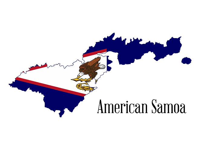 American Samoa Outline Map