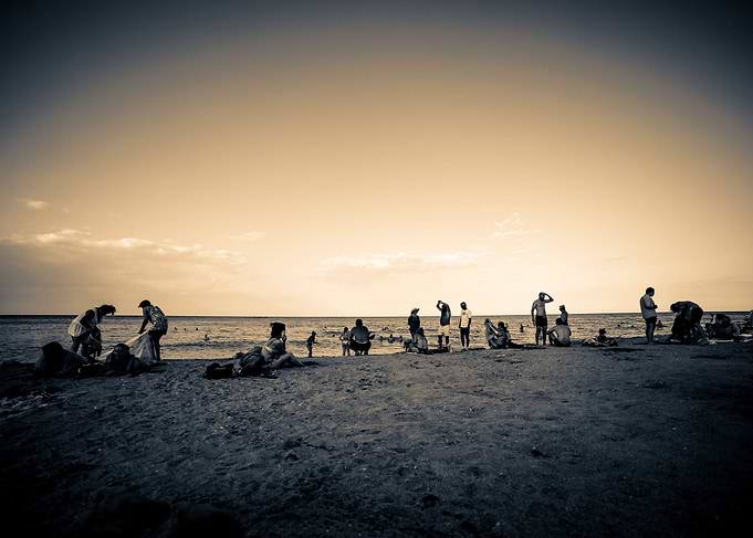People at the beach