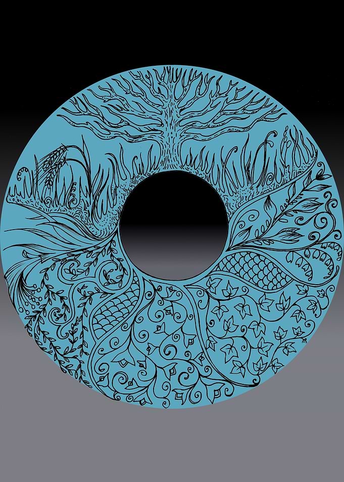 Round nature illustration