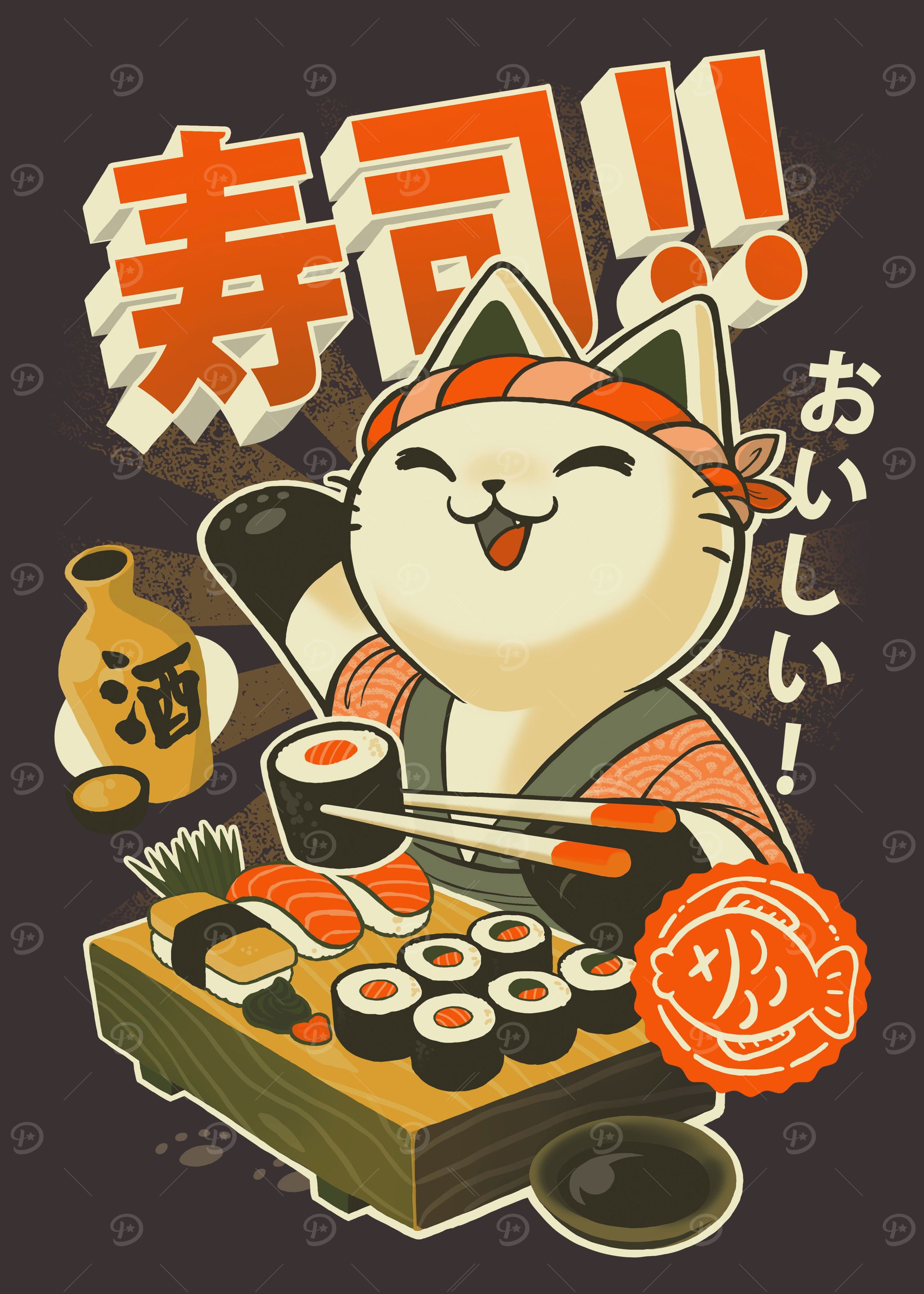Sushi Cat Chef Japan