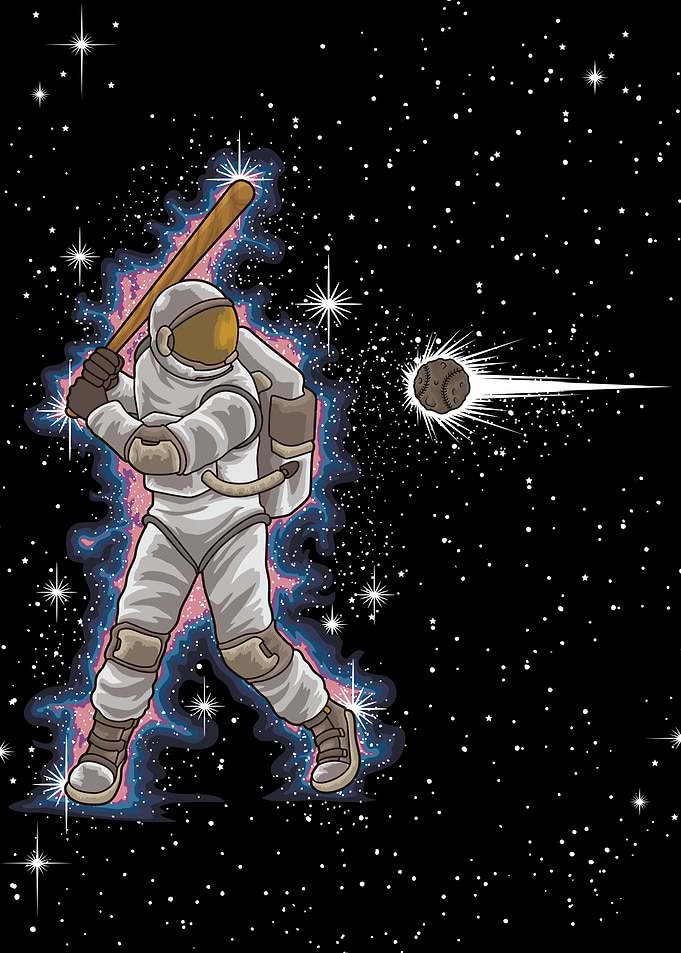 Astronaut Baseball Player