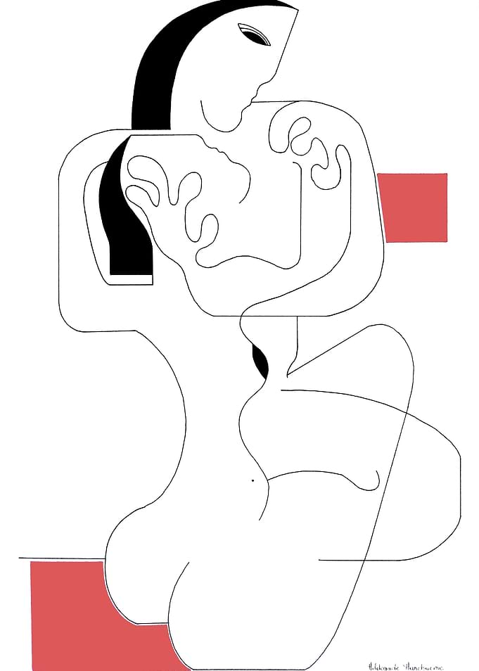 Le Calin with red accent