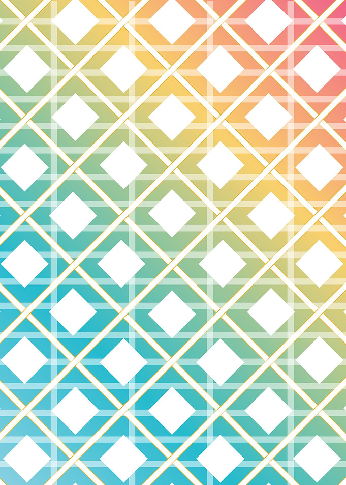 Rainbow square composition