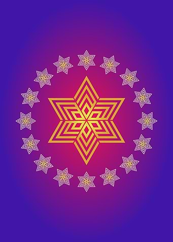 Allah and Hexagonal stars