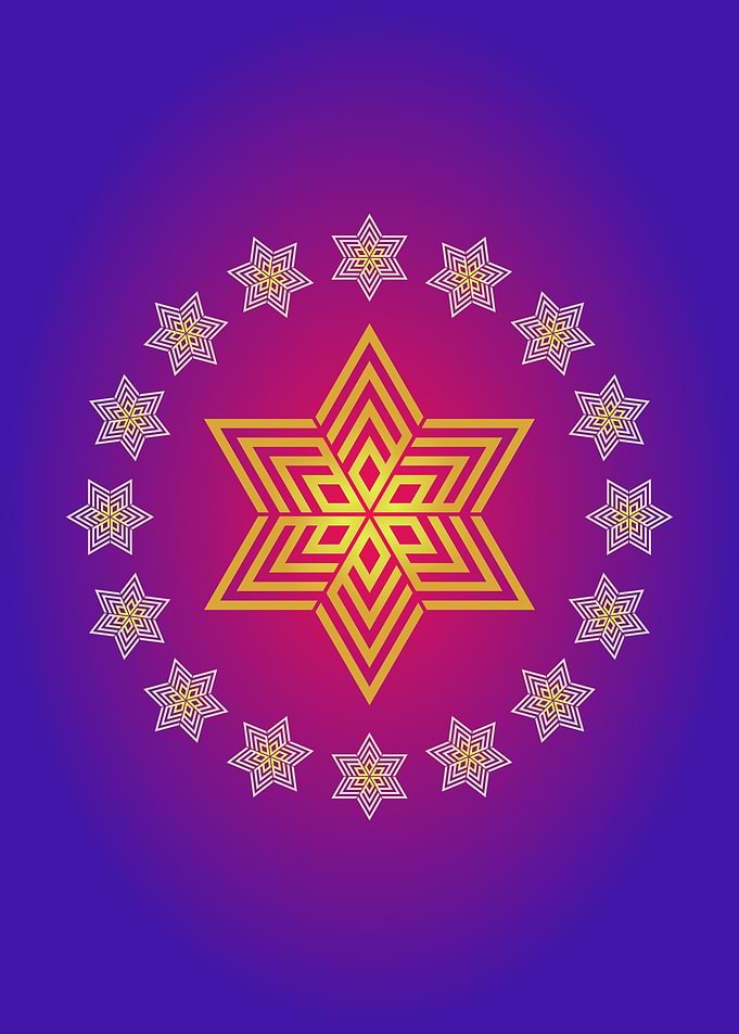 Allah and Hexagonal stars