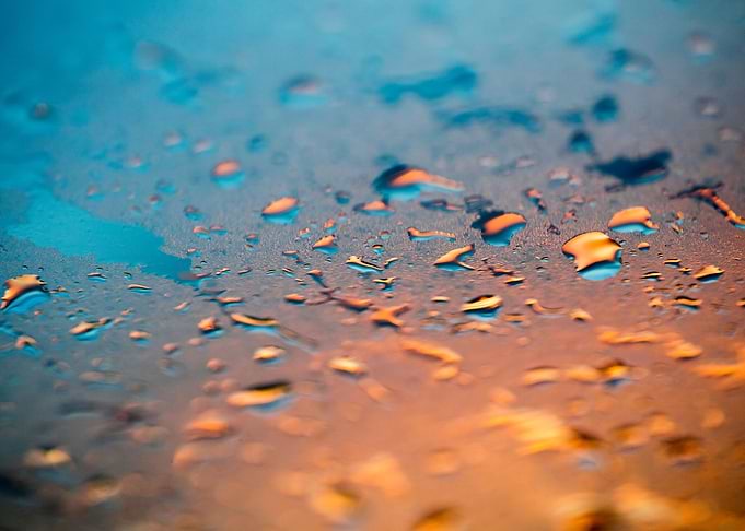 Colorful rain droplets art