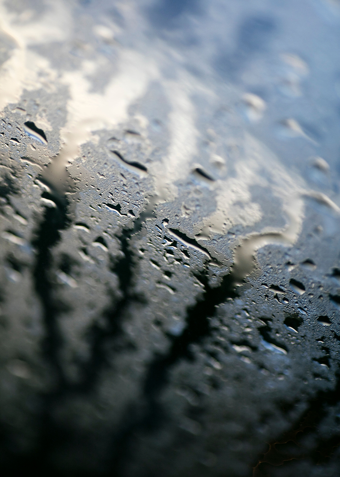 Colorful rain droplets art