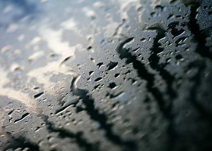 Colorful rain droplets art