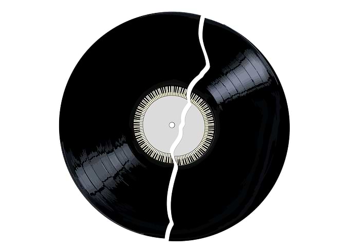 Broken Plain Label Record
