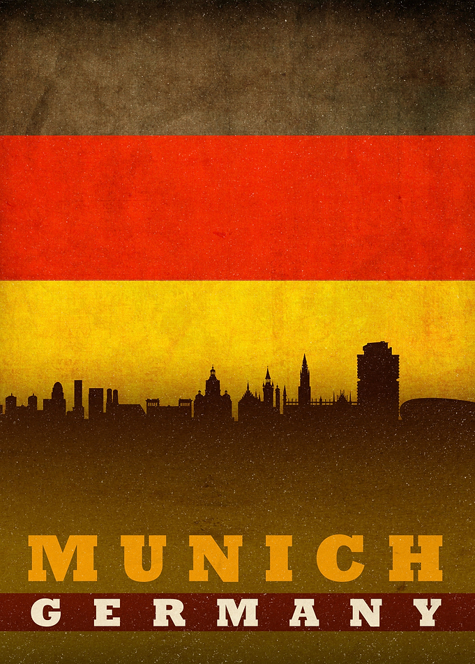 Munich Germany City Flag