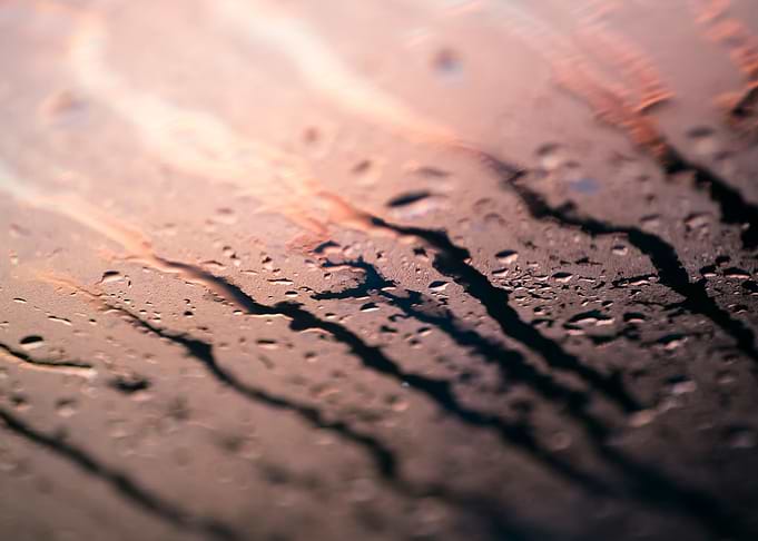 Colorful rain droplets art
