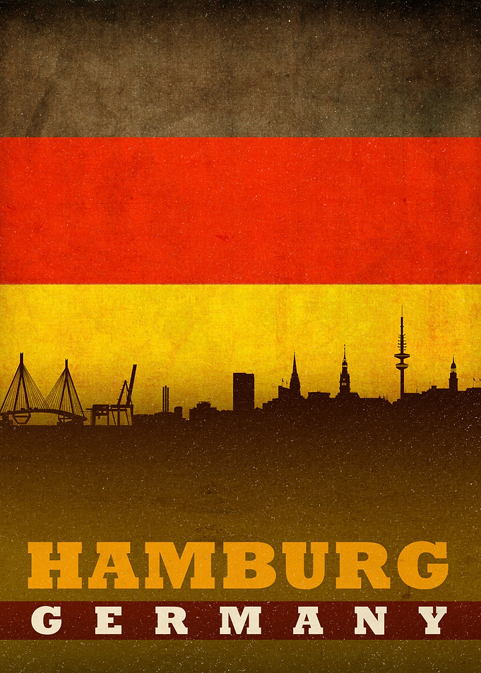 Hamburg Germany City Flag
