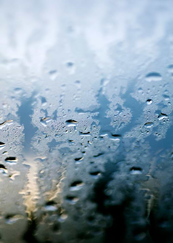 Colorful rain droplets art