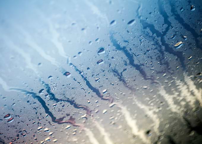 Colorful rain droplets art