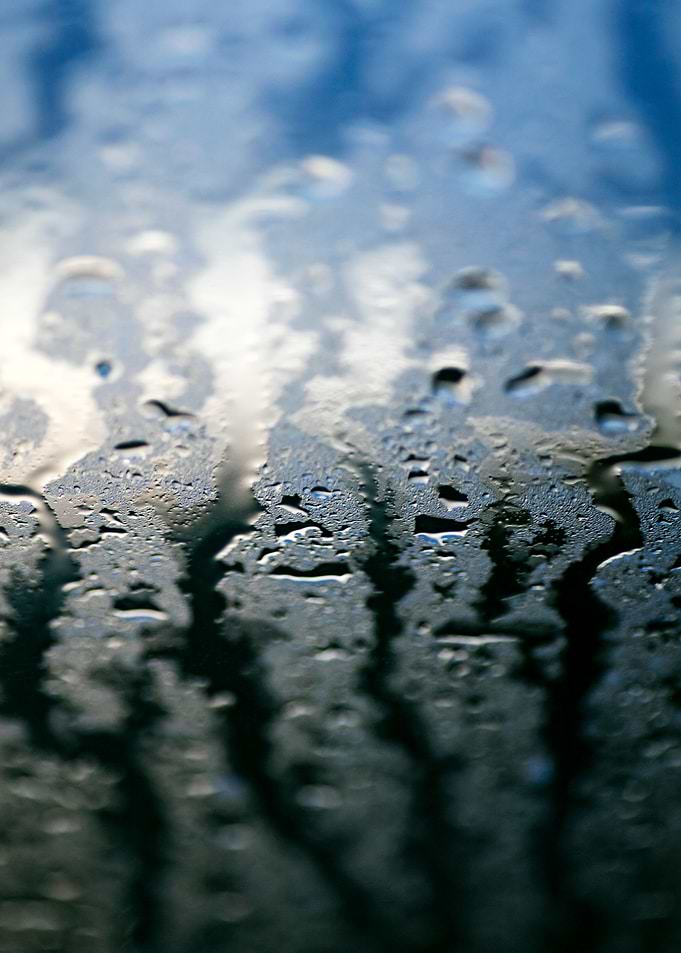 Colorful rain droplets art