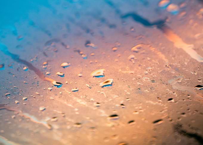 Colorful rain droplets art