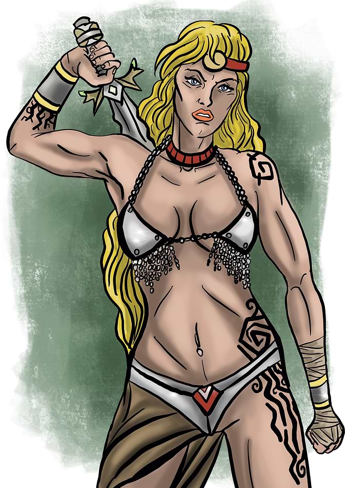 Barbarian with tattoo