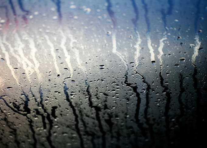 Colorful rain droplets art
