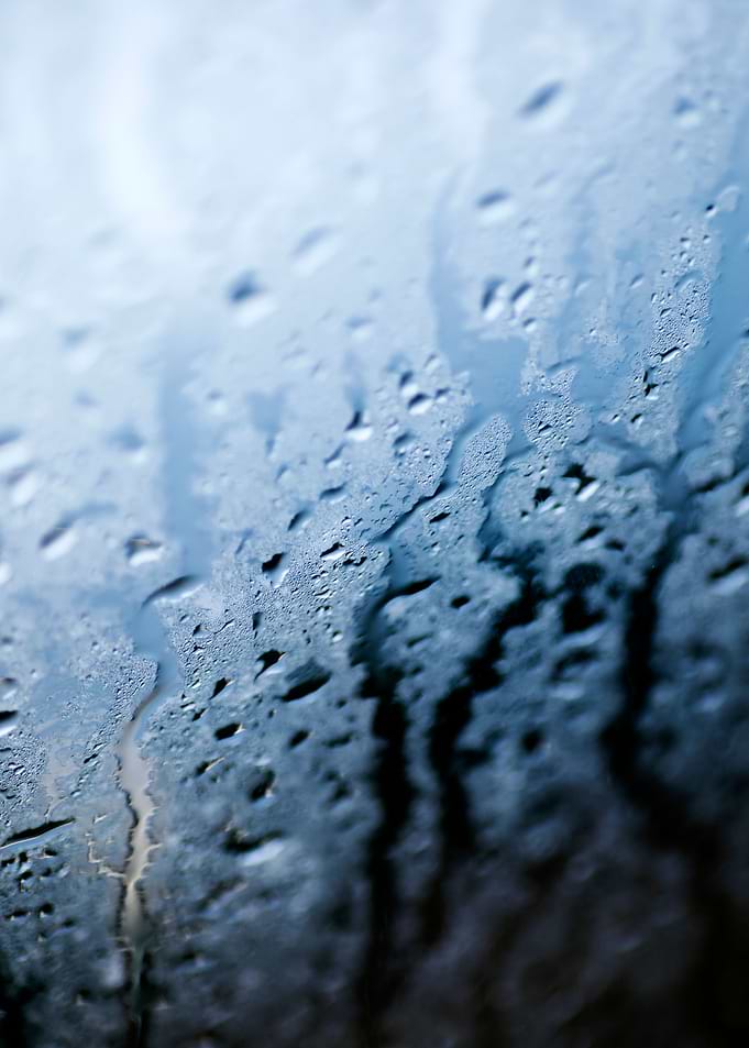 Colorful rain droplets art