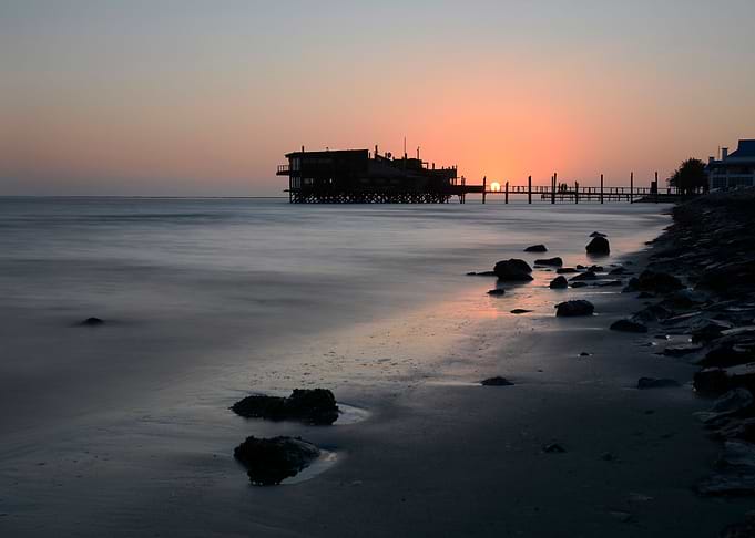 sunset at walvis bay