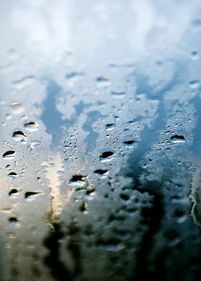 Colorful rain droplets art