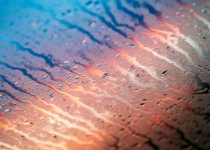Colorful rain droplets art