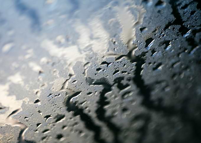 Colorful rain droplets art
