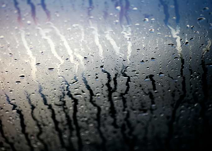 Colorful rain droplets art