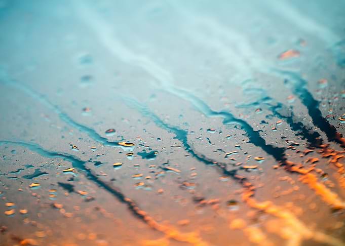 Colorful rain droplets art