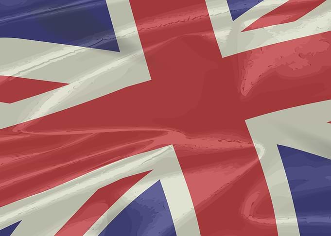Silk Union Jack Flag Close