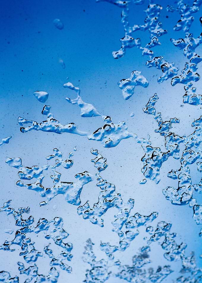 Iced window macro abstract