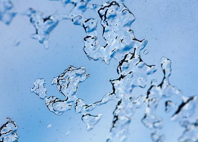 Iced window macro abstract