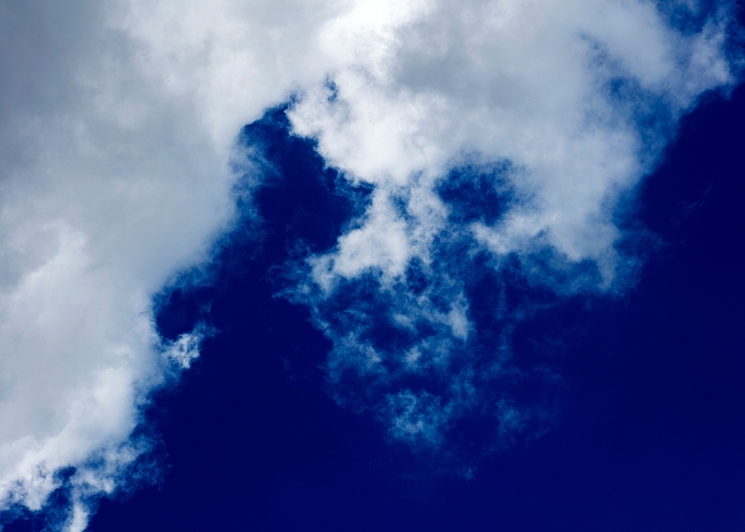 Summer blue skyscape print