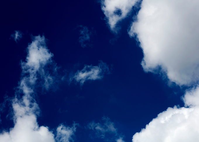 Summer blue skyscape print