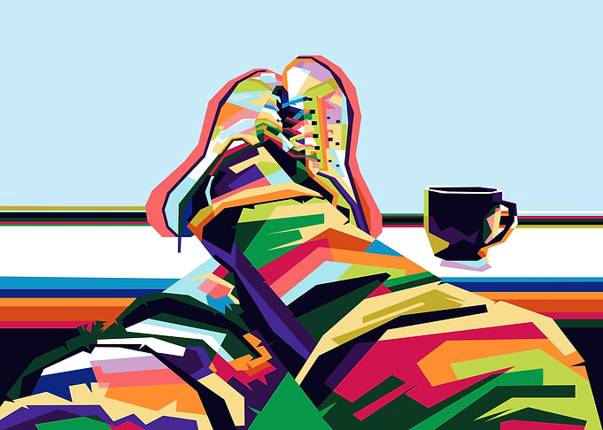 enjoy it coffee Pop art