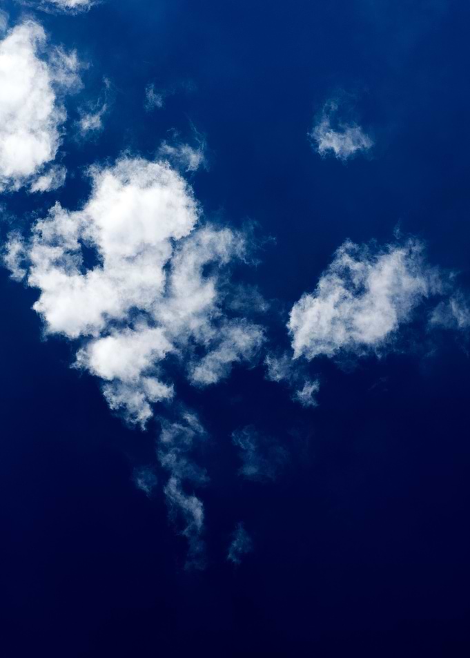 Summer blue skyscape print