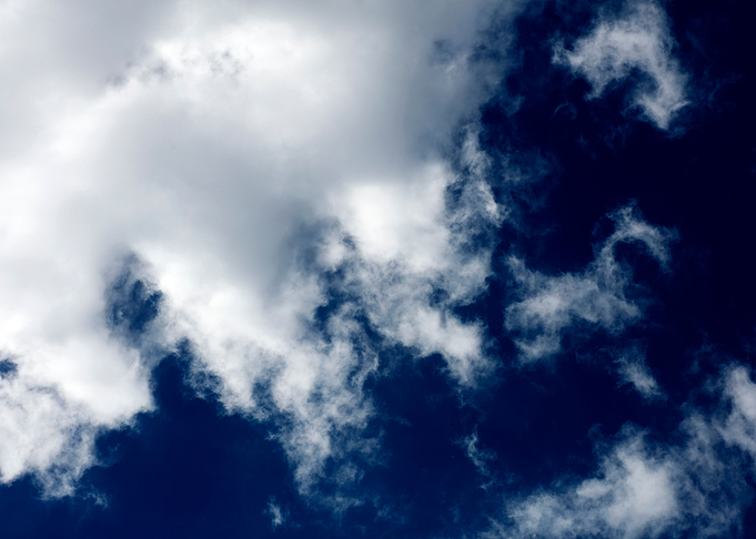 Summer blue skyscape print