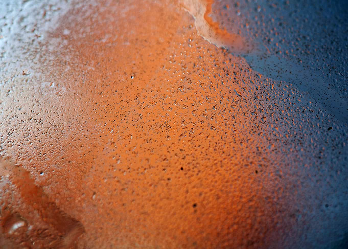 Iced window macro abstract