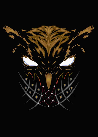 Vector logo owl face