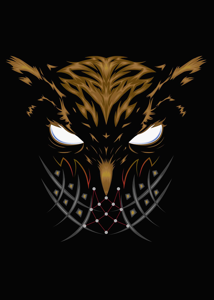 Vector logo owl face