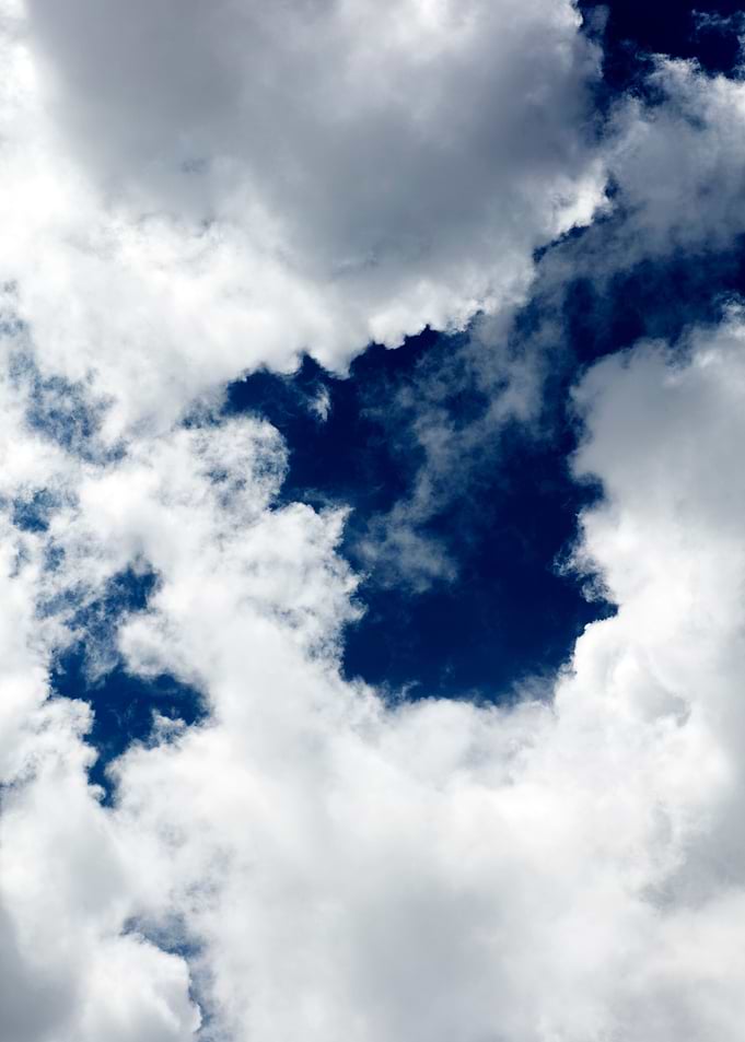 Summer blue skyscape print