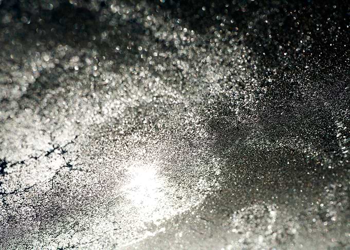 Iced window macro abstract