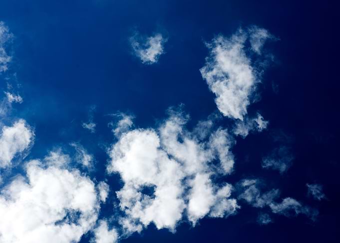 Summer blue skyscape print