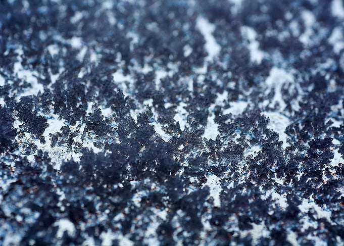 Iced window macro abstract