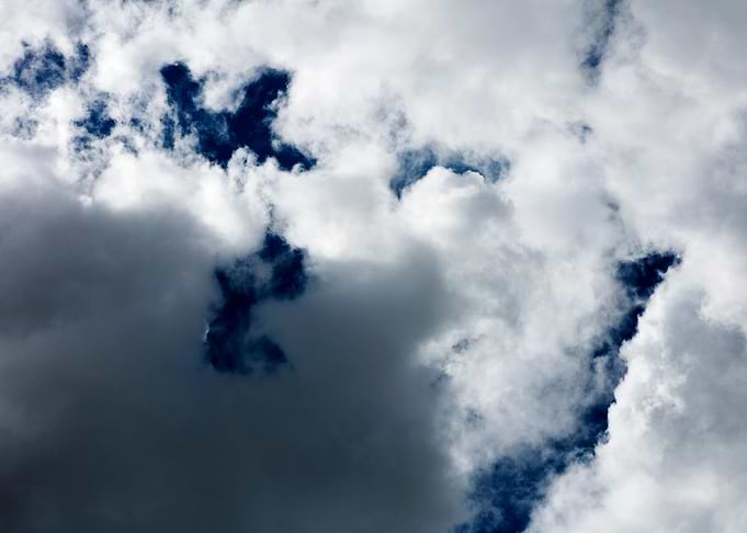 Summer blue skyscape print