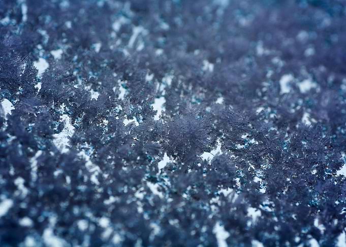 Iced window macro abstract