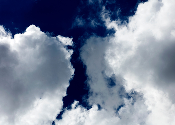 Summer blue skyscape print