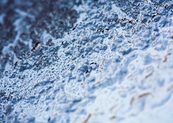 Iced window macro abstract